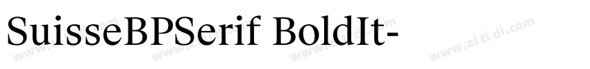 SuisseBPSerif BoldIt字体转换